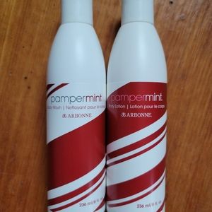 Arbonne Pampermint body wash and body lotion set